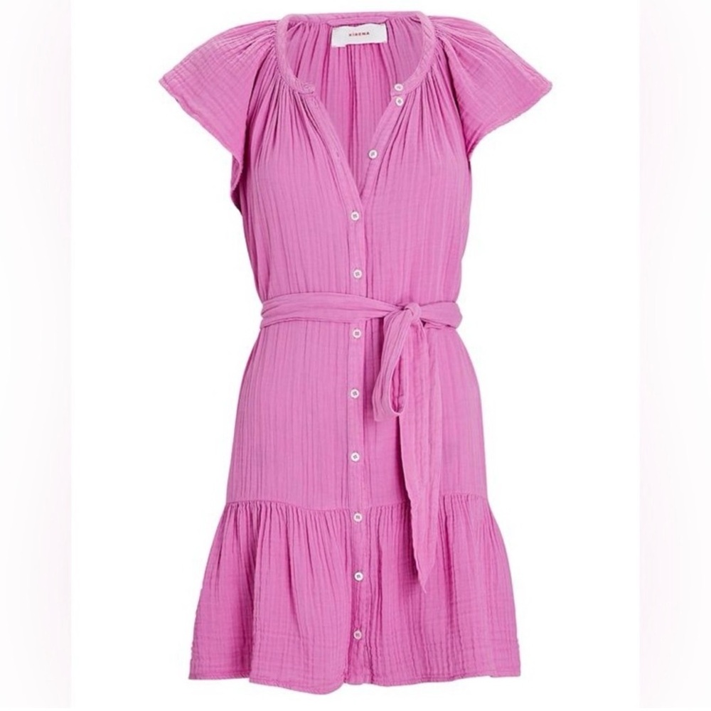 XiRENA Jude Cotton Gauze Pink Mini Dress